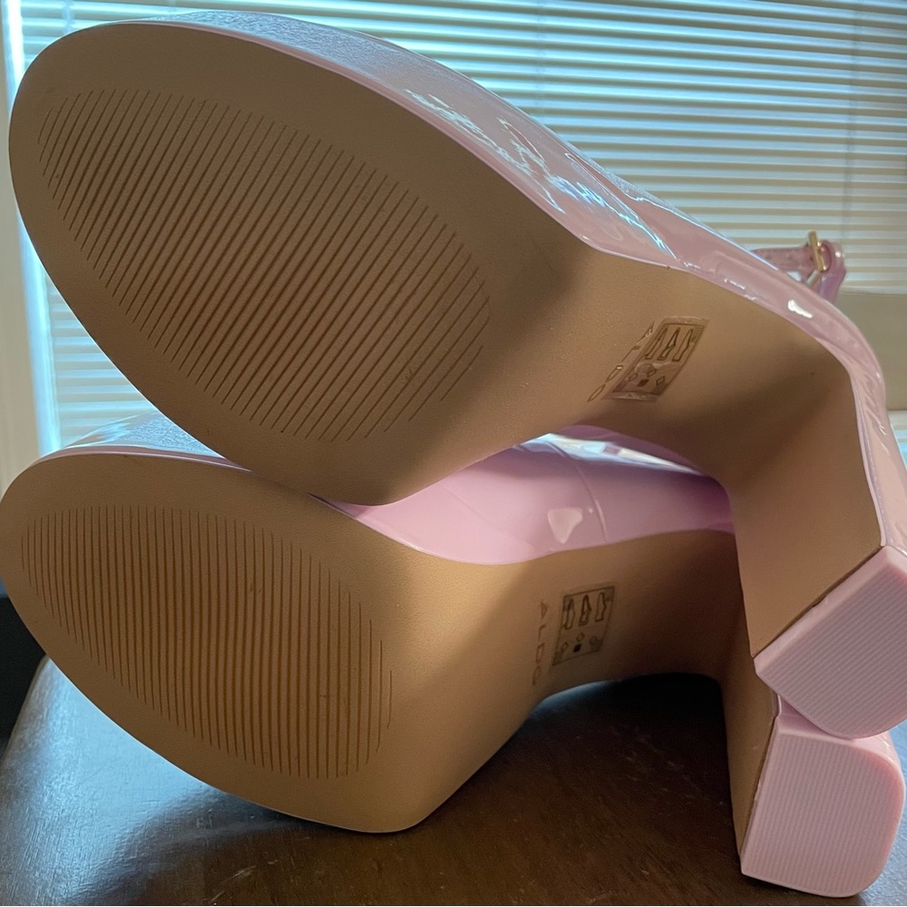 New Aldo “Fonda” platform Mary Jane’s in pink patent size 7.5 - Picture 3 of 4